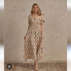 Rylee And Cru Noralee Birdie Womens Dress in Cream Xs